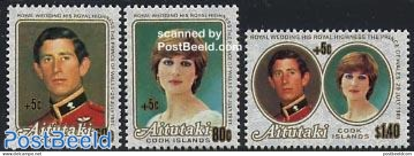 Aitutaki 1981 International Year Of Disabled People 3v, Mint NH, Health - History - Disabled Persons - Kings & Queens .. - Handicaps
