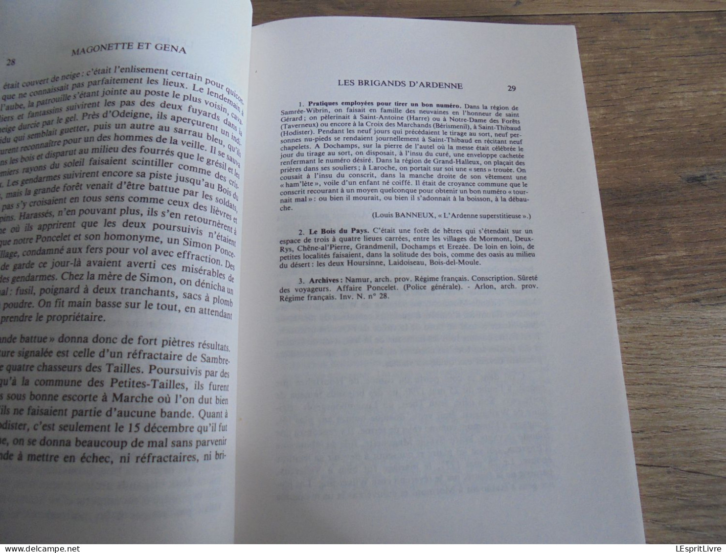 MAGONETTE ET GENA Les Brigands Ardennais Régionalisme Ardenne Légende Durbuy Fontenaille Poncin Wibrin Procès