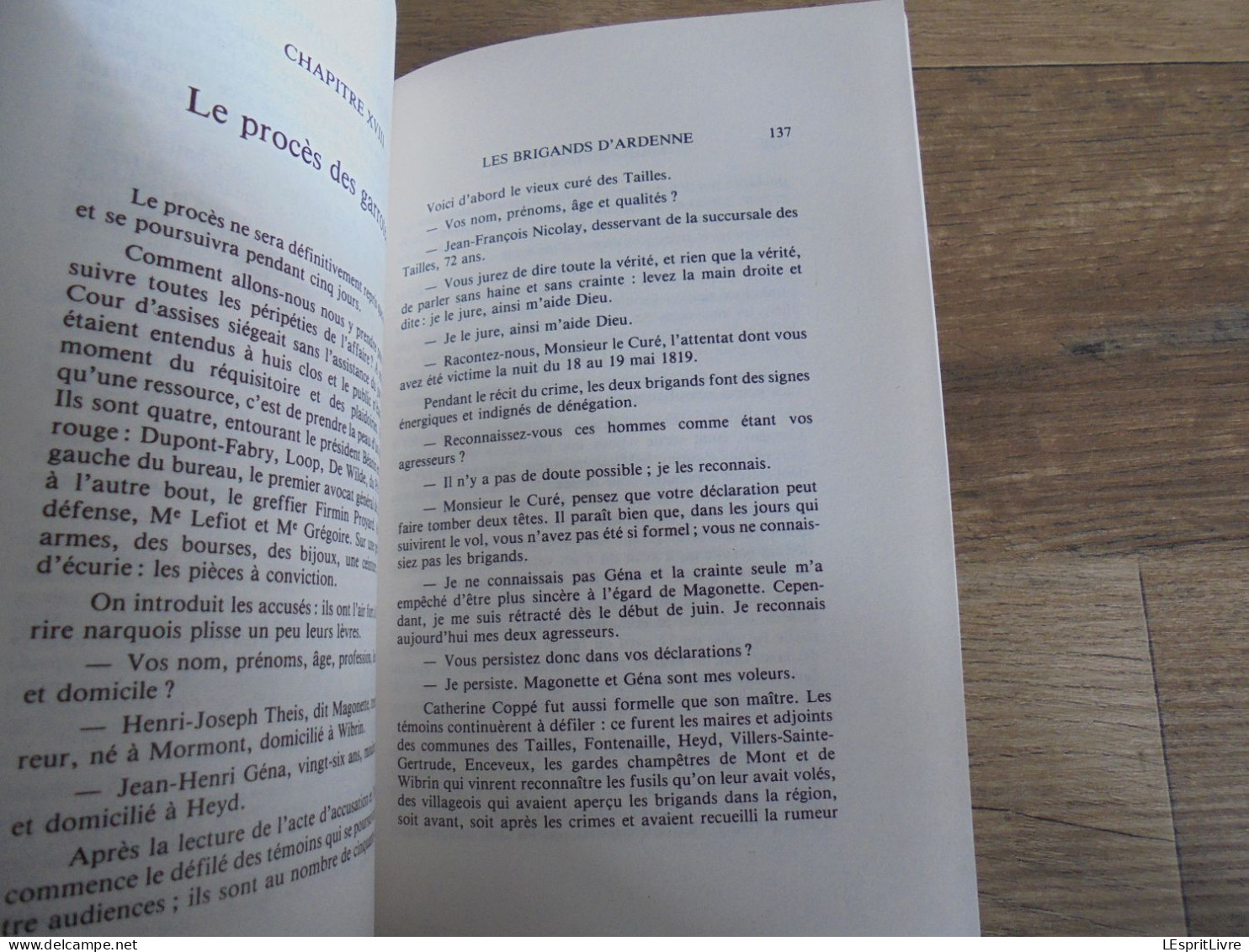 MAGONETTE ET GENA Les Brigands Ardennais Régionalisme Ardenne Légende Durbuy Fontenaille Poncin Wibrin Procès