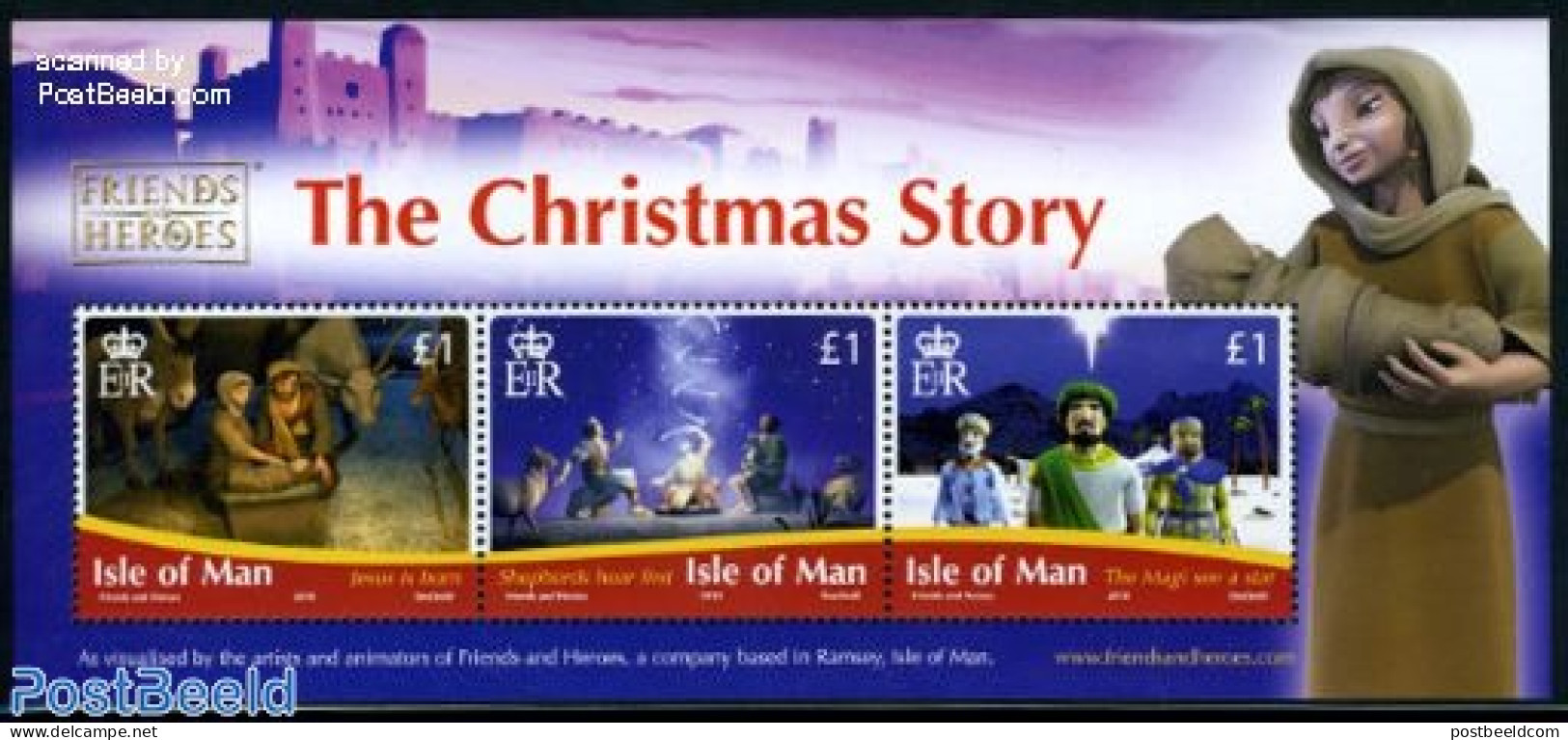 Isle Of Man 2010 Christmas History S/s, Mint NH, Religion - Christmas - Weihnachten