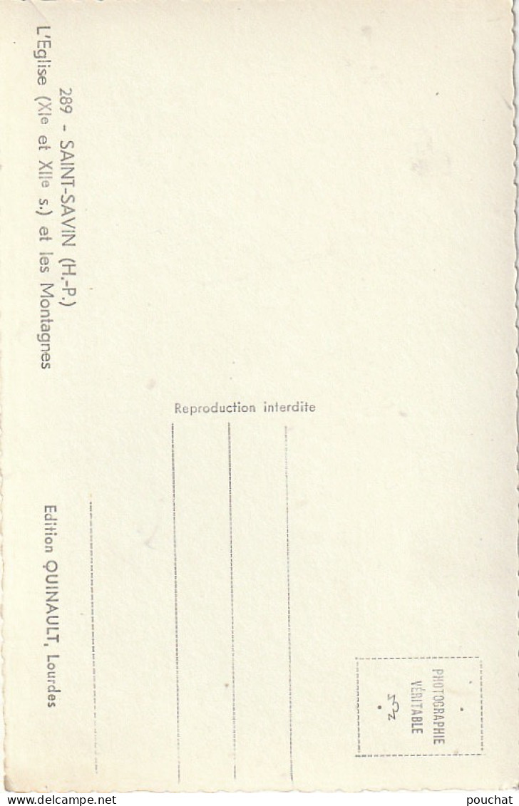 TE 15-(65) SAINT SAVIN - L' EGLISE ET LES MONTAGNES - 2 SCANS - Altri & Non Classificati