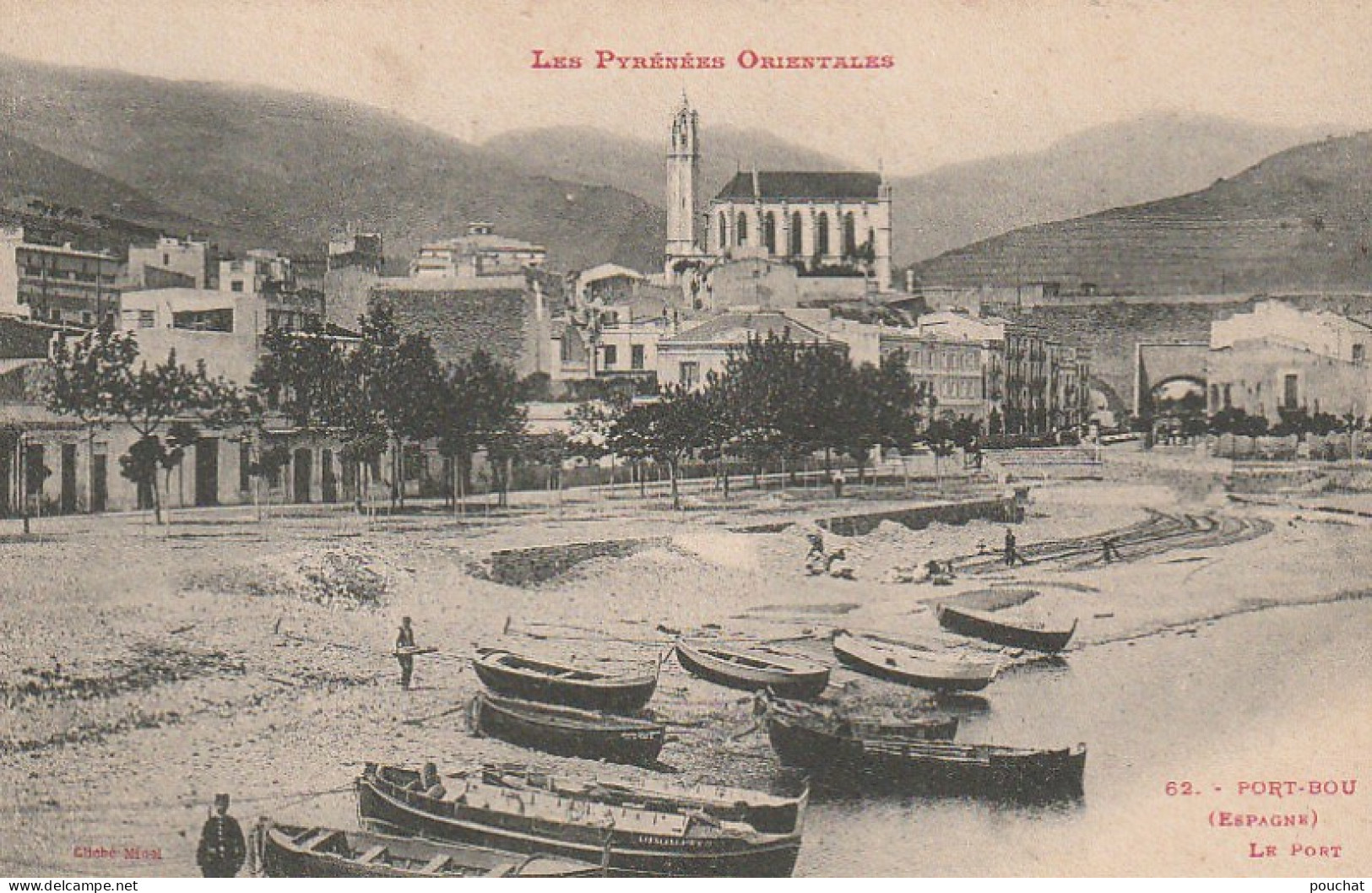 TE 16-(66) PORT BOU - LE PORT- L' EGLISE  - 2 SCANS - Autres & Non Classés