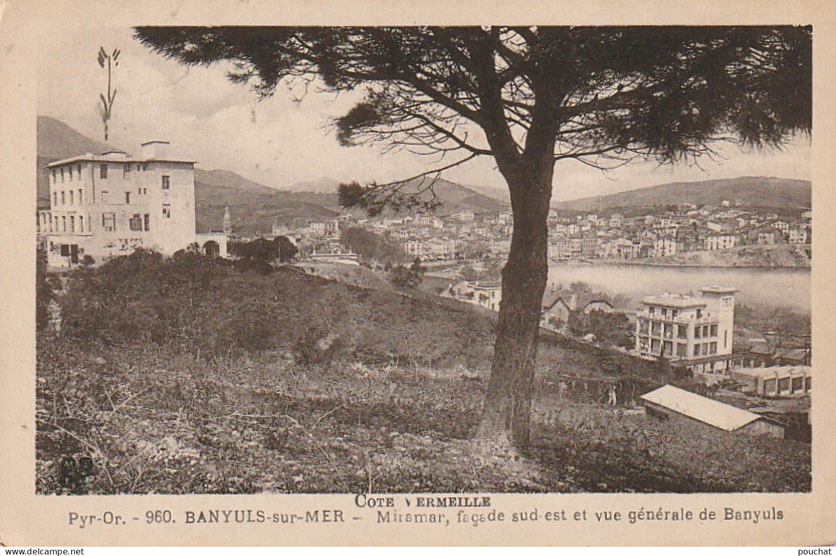 TE 16-(66) BANYULS SUR MER - MIRAMAR , FACADE SUD EST ET VUE GENERALE DE BANYULS - 2 SCANS - Banyuls Sur Mer