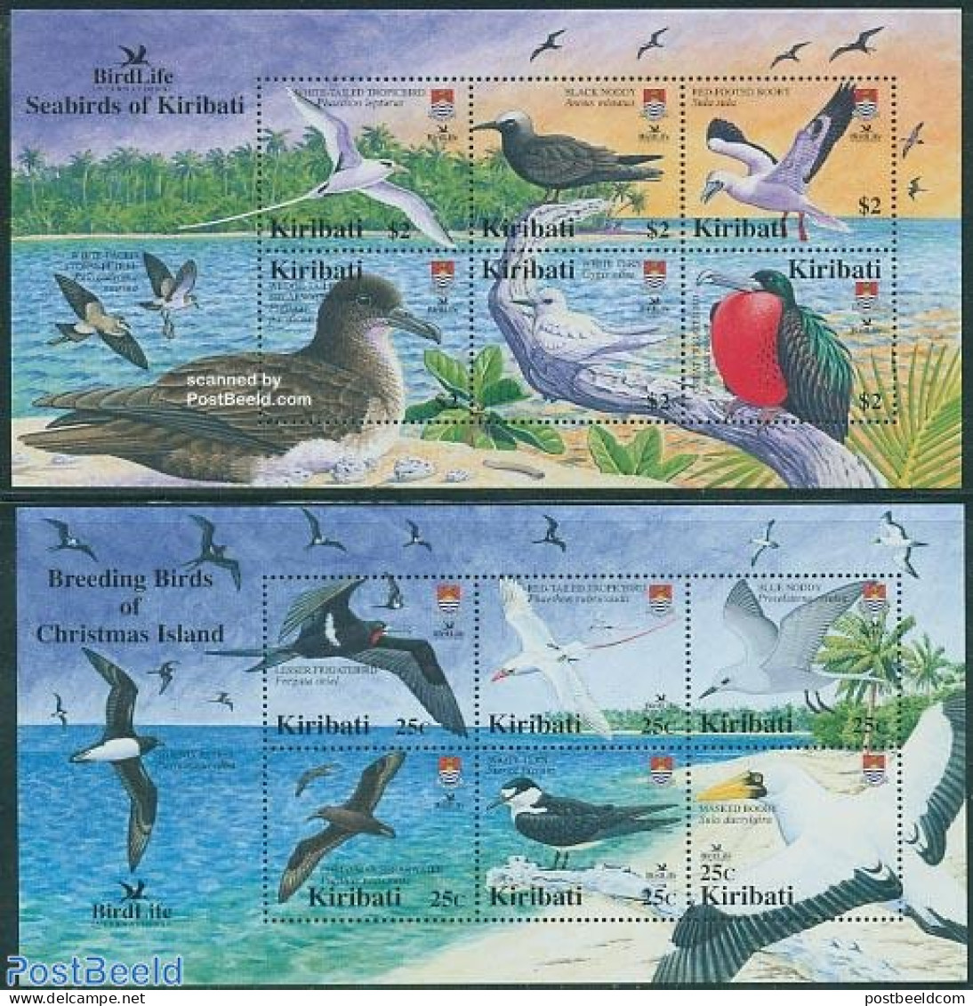 Kiribati 2005 Birdlife 2x6v M/s, Mint NH, Nature - Bird Life Org. - Birds - Kiribati (1979-...)