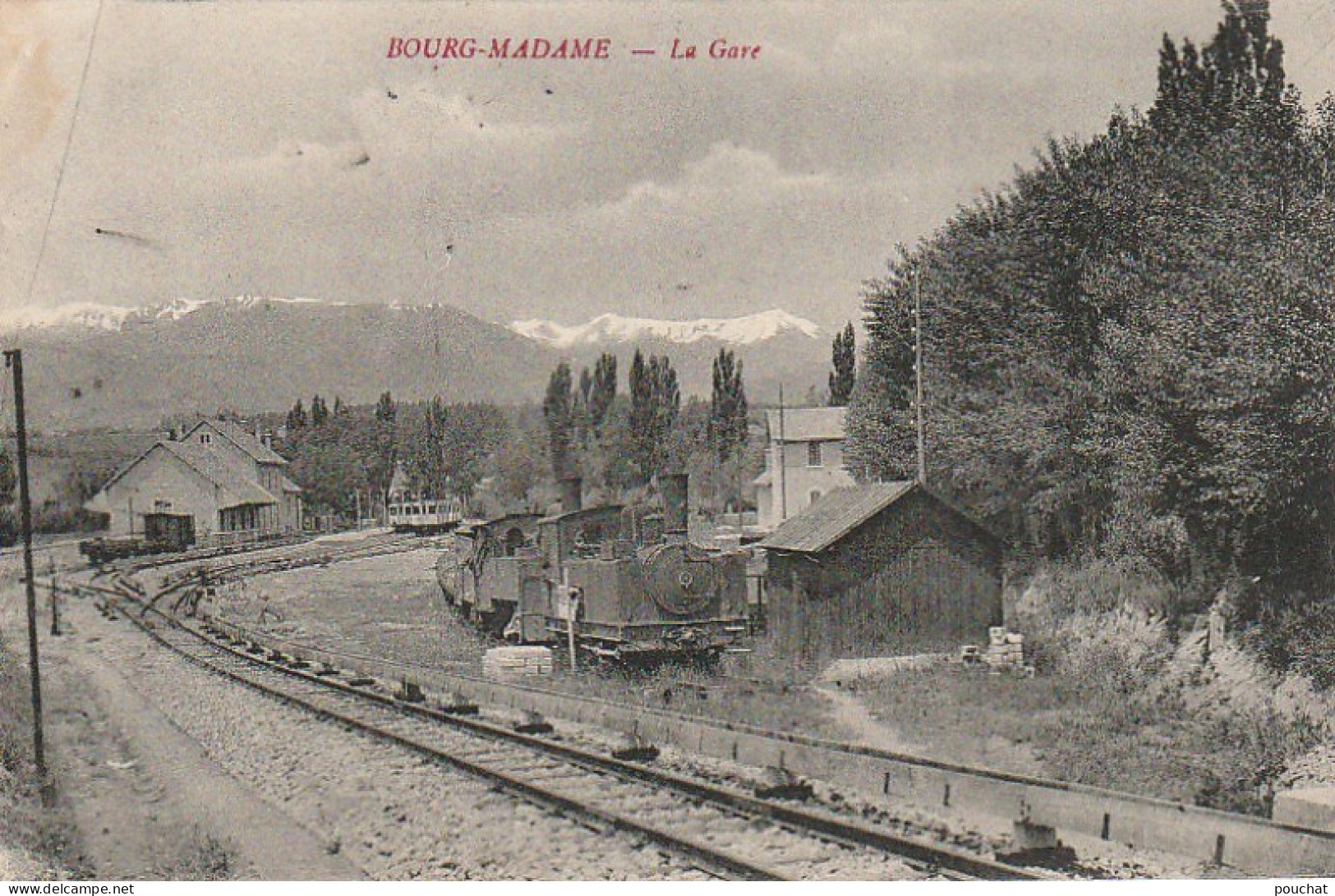 TE 16-(66) BOURG MADAME - LA GARE - LOCOMOTIVES - 2 SCANS - Autres & Non Classés