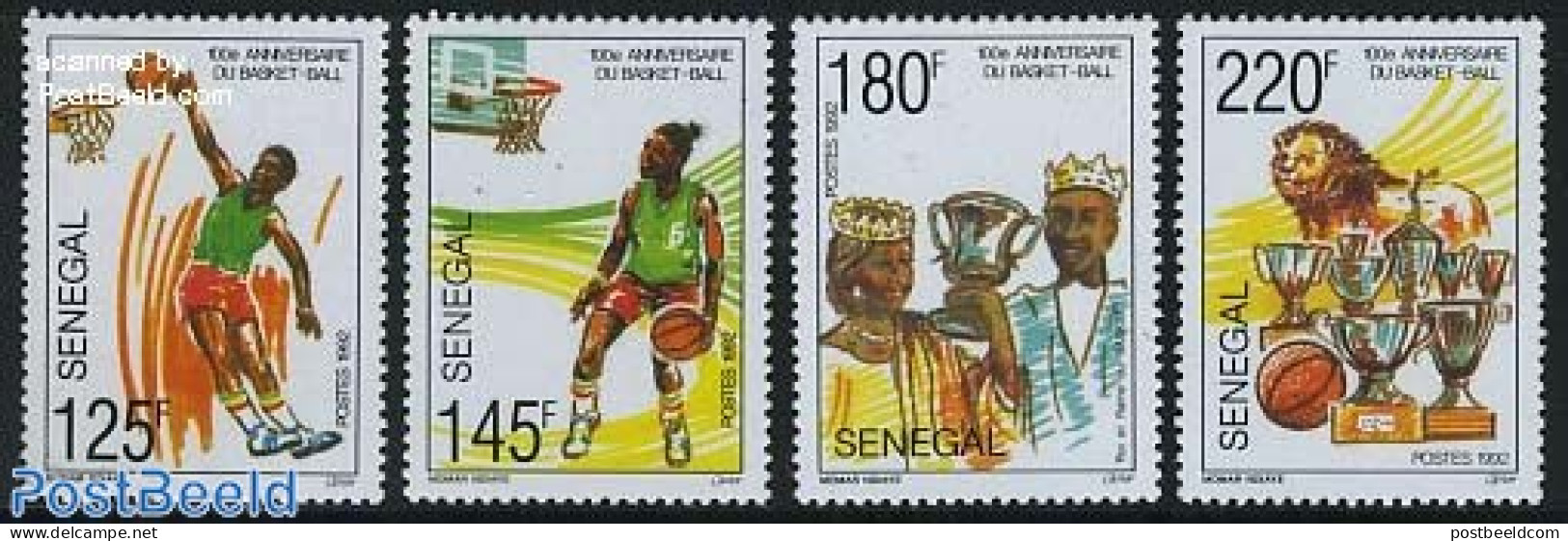 Senegal 1991 Basketball 4v, Mint NH, Sport - Basketball - Sport (other And Mixed) - Basket-ball