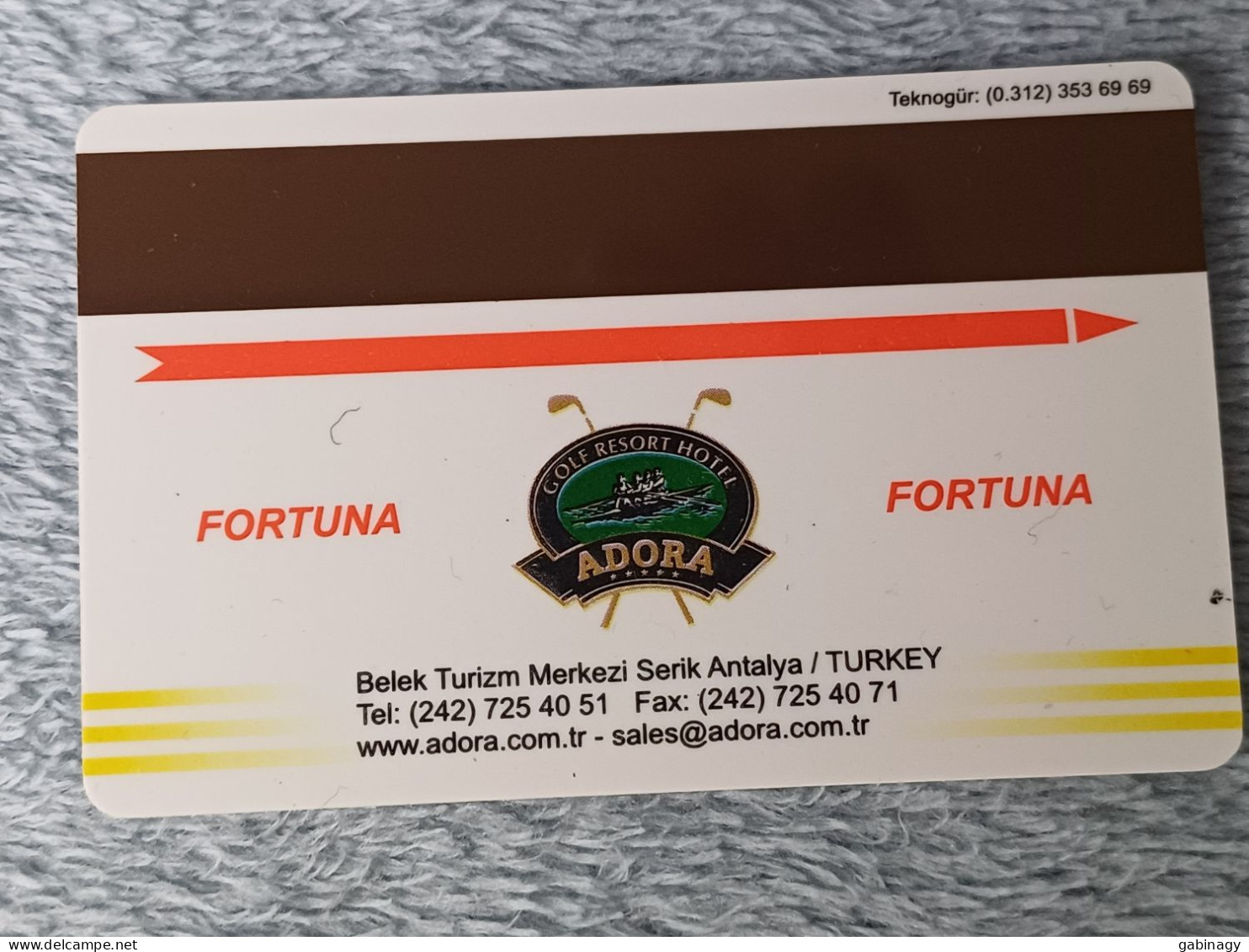 HOTEL KEYS - 2575 - TURKEY - ADORA GOLF RESORT HOTEL - Cartas De Hotels