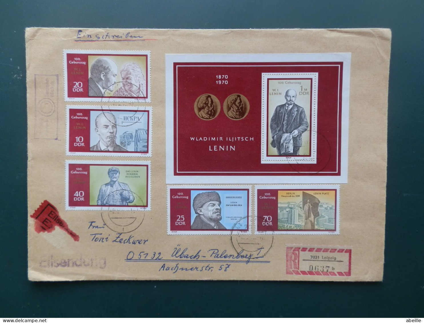 GROOT FORMAAT  LOT15 /   LETTRE  DDR  LENIN - Lenin