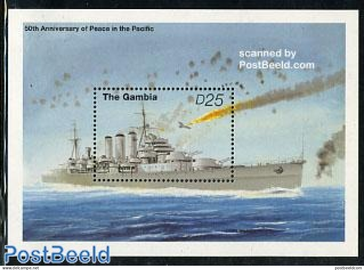 Gambia 1995 End Of World War II S/s, Mint NH, History - Transport - Militarism - World War II - Ships And Boats - Militaria