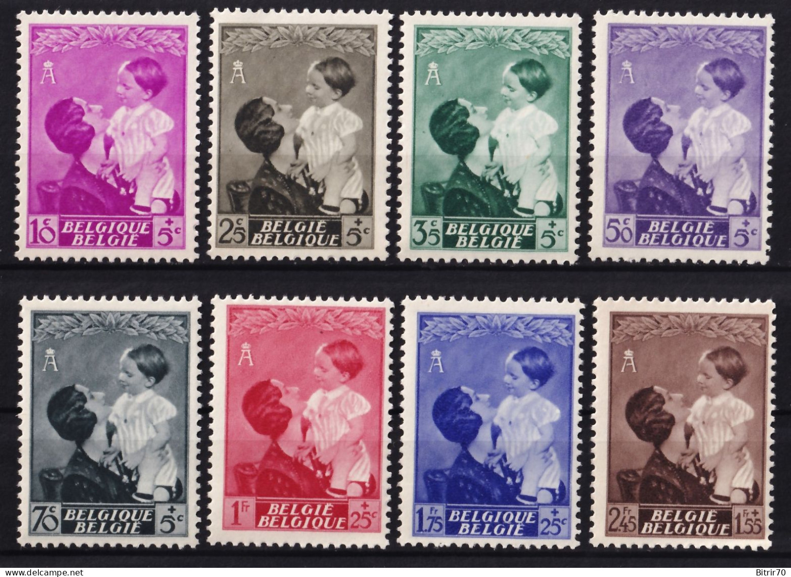 Belgica, 1937 Y&T. 447 / 454, MNH. - Nuovi