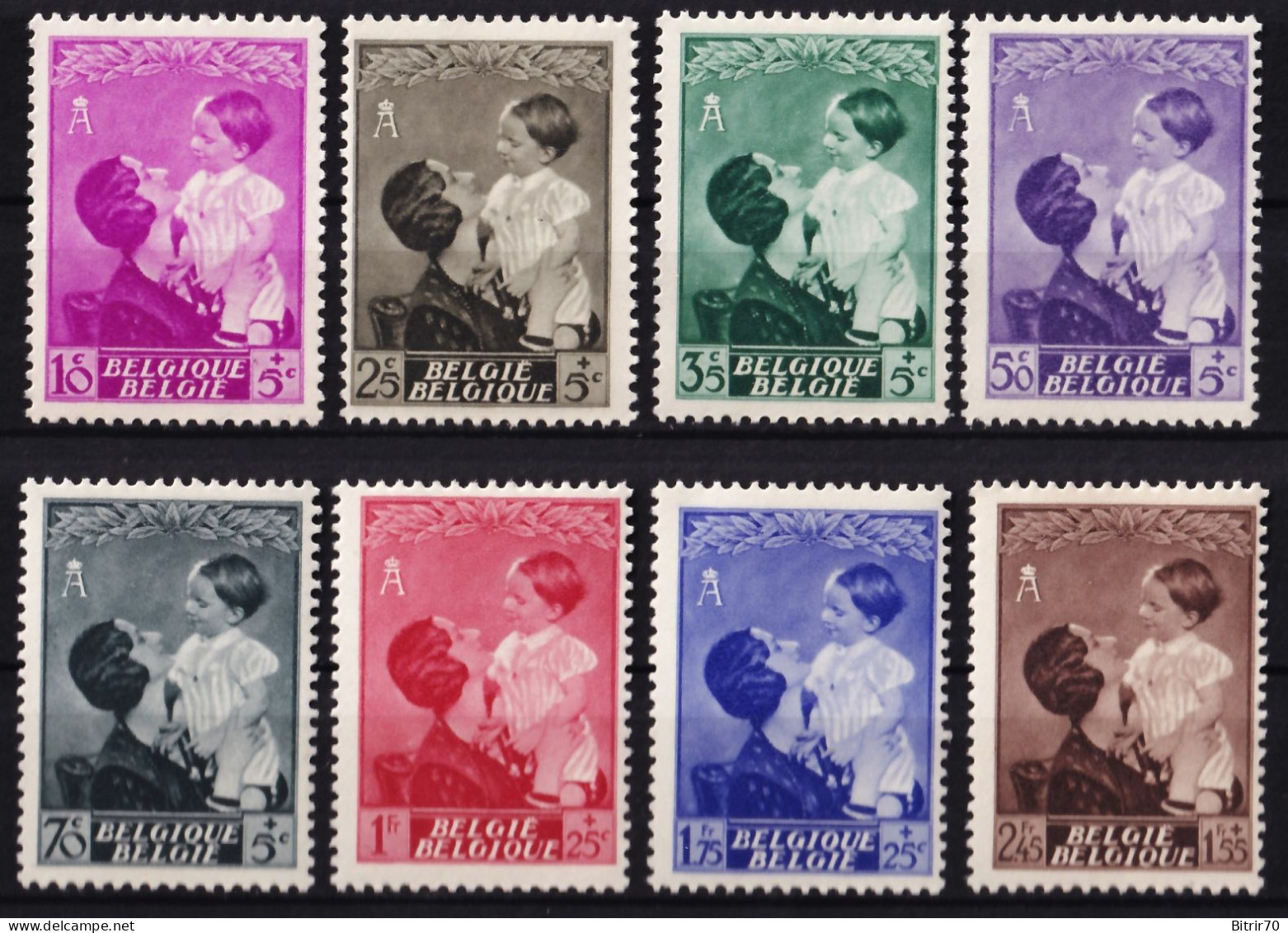 Belgica, 1937 Y&T. 447 / 454, MNH. - Neufs