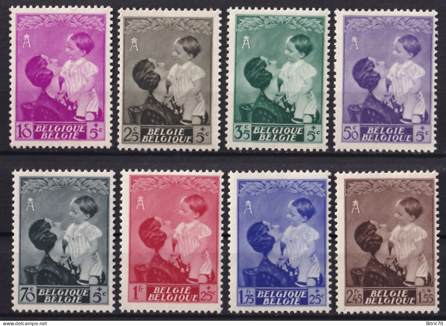 Belgica, 1937 Y&T. 447 / 454, MNH. - Nuevos