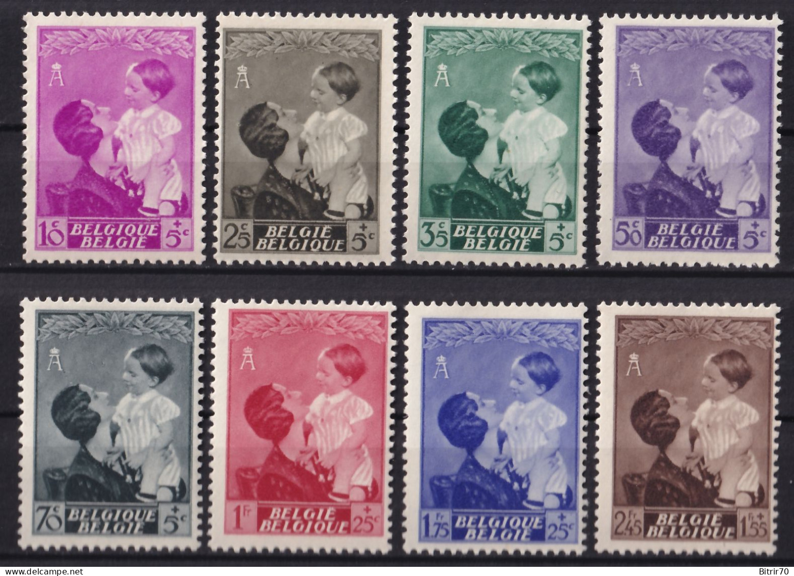 Belgica, 1937 Y&T. 447 / 454, MNH. - Neufs