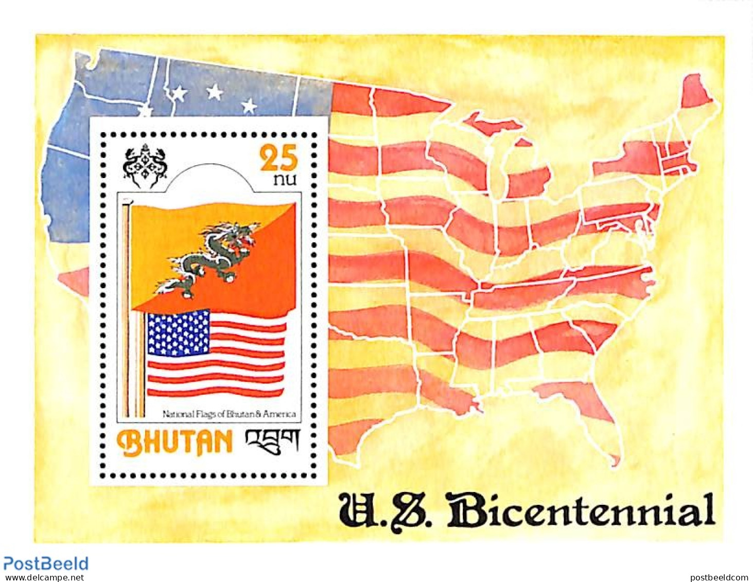 Bhutan 1978 U.S. Bicentennial S/s, Mint NH, History - Flags - US Bicentenary - Bhutan