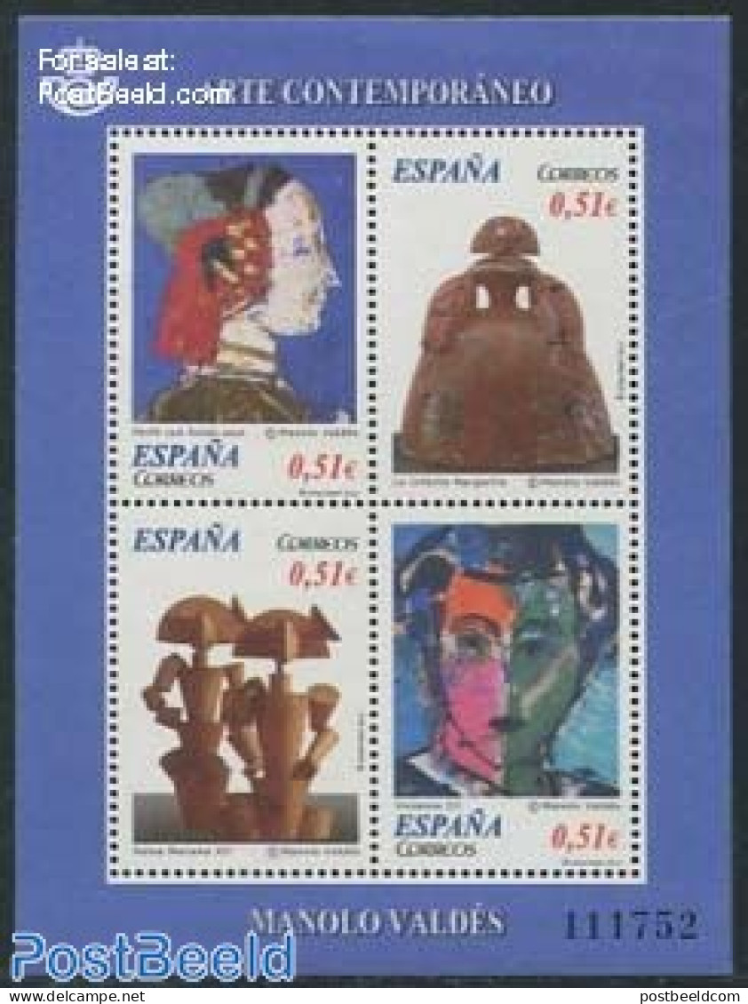 Spain 2012 Contemporary Art S/s, Mint NH, Art - Modern Art (1850-present) - Paintings - Sculpture - Unused Stamps