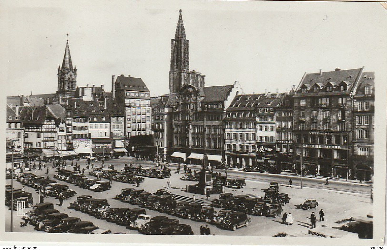 TE 20-(67) STRASBOURG - LA PLACE KLEBER - VUE PANORAMIQUE - COMMERCES : ETAM , OLIVIER CONFISEUR ... - AUTOMOBILES - Strasbourg