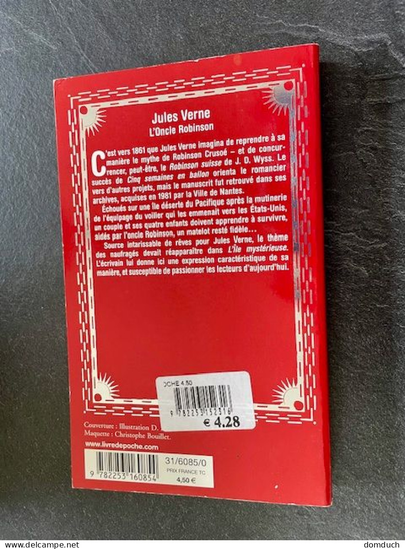 LE LIVRE DE POCHE N° 16086    L’oncle Robinson    Jules VERNE - Classic Authors