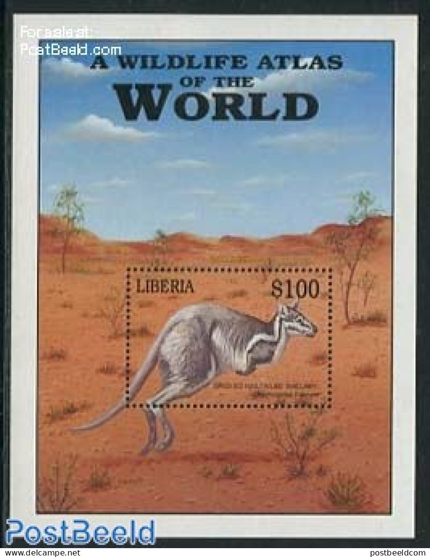 Liberia 2001 Bridled Nail-Tailed Wallaby S/s, Mint NH, Nature - Animals (others & Mixed) - Other & Unclassified