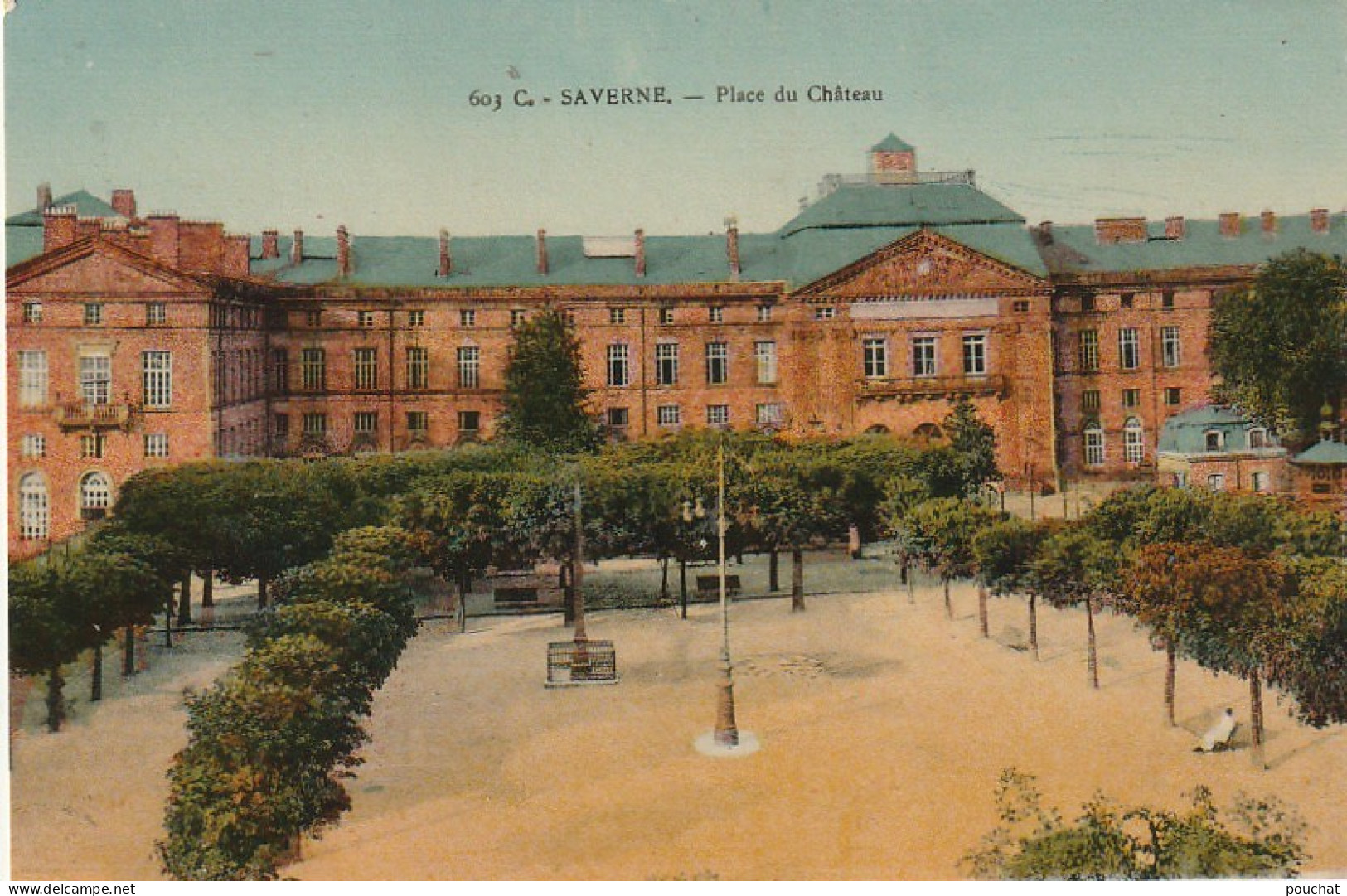 TE 20-(67) SAVERNE - PLACE DU CHATEAU - CARTE COULEURS - 2 SCANS - Saverne