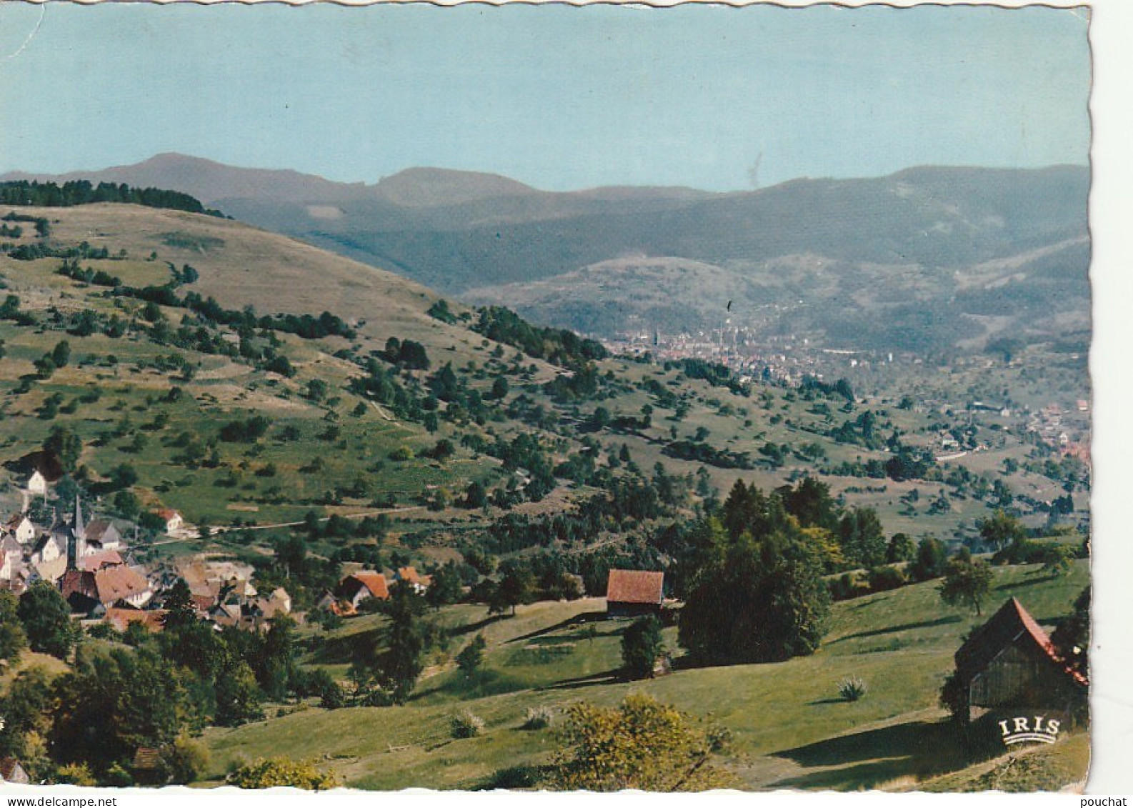 TE 21-(68) SOULTZEREN - VUE SUR LA VALLEE DE MUNSTER - CARTE COULEURS - 2 SCANS - Other & Unclassified