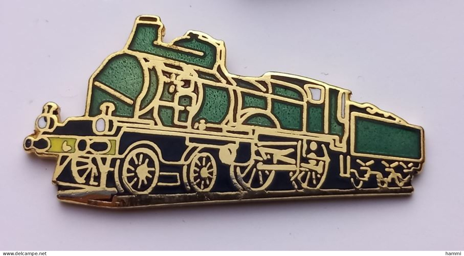 G174 Pin's SNCF TGV Train Micheline Locomotive Vapeur VERTE NOIRE Qualité EGF Achat Immédiat - TGV