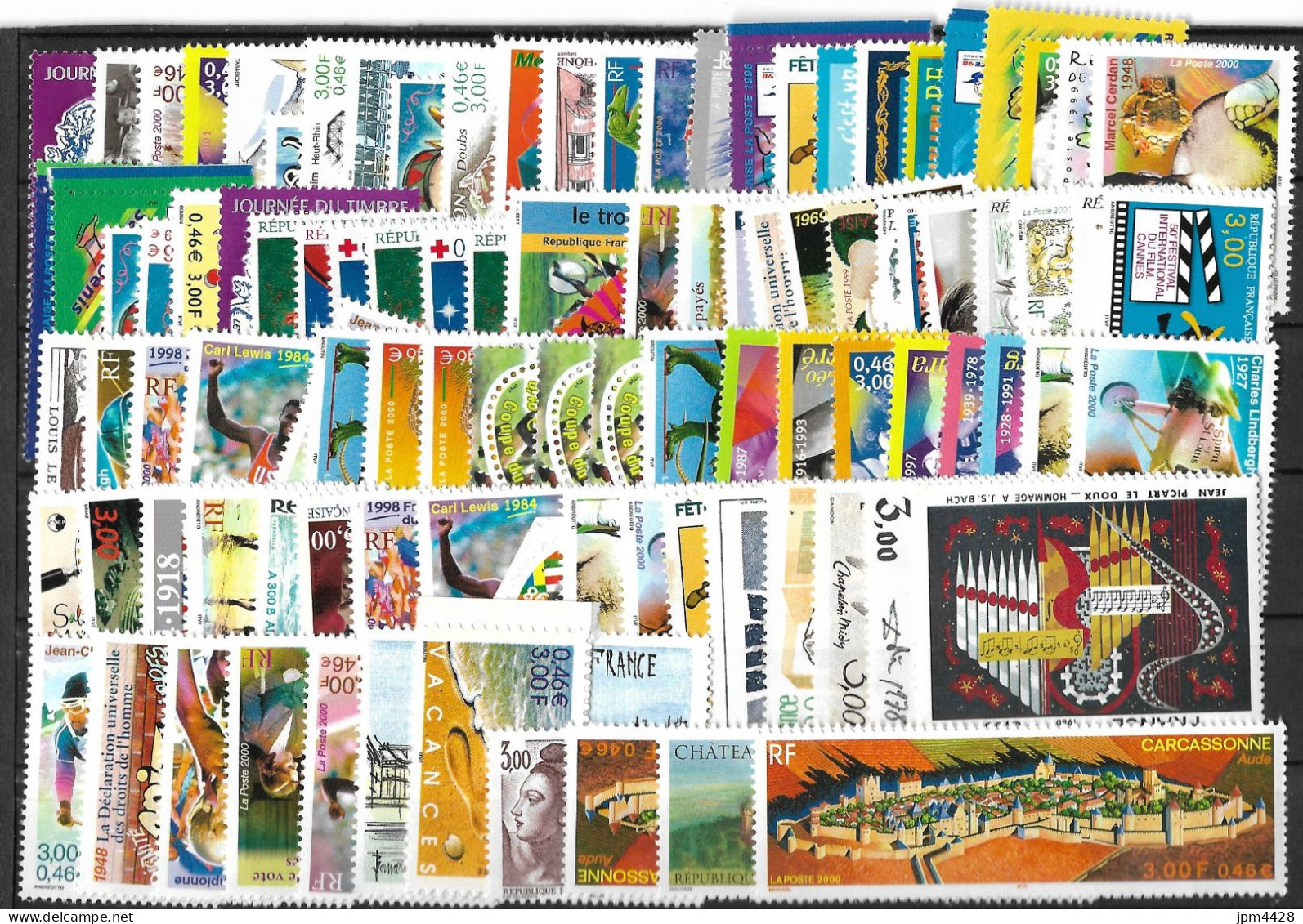 France - Lot Vrac De Timbres Neufs** En FF - VF 300FF Soit 46€ - - 100 TP à 3FF- Pour Affra. .courrier - Vrac (max 999 Timbres)