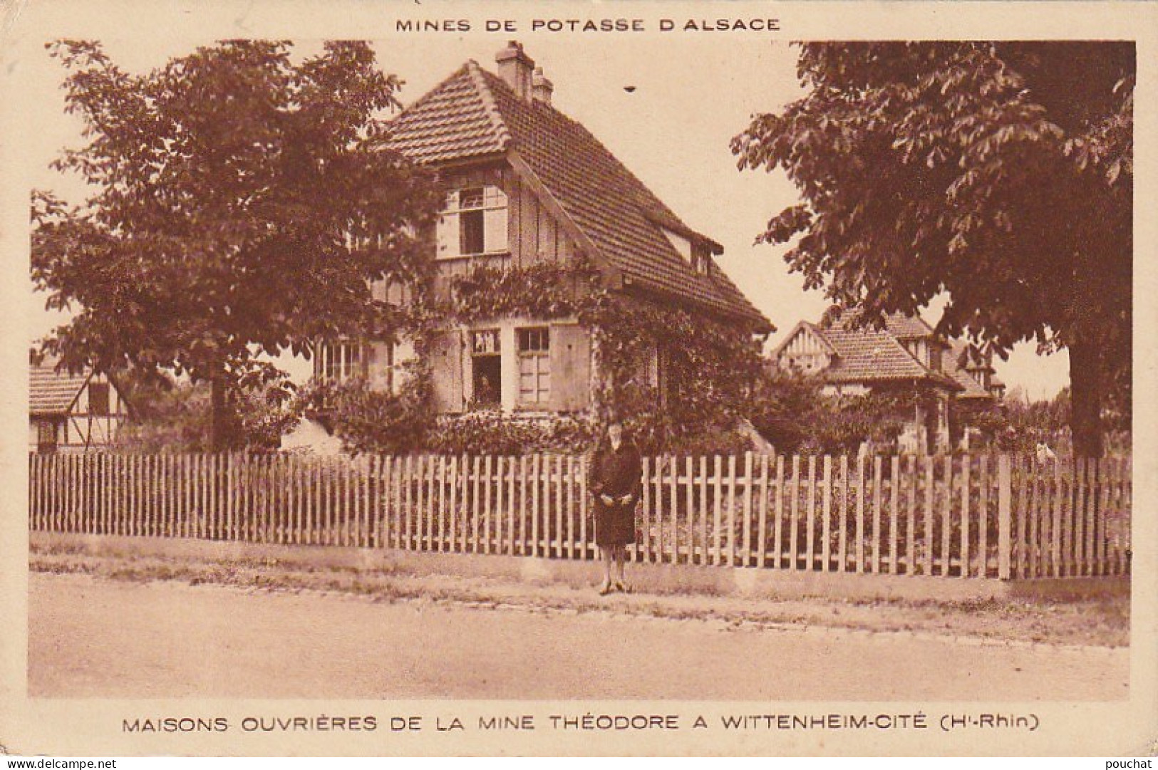 TE 21-(68) WITTENHEIM - MAISONS OUVRIERES DE LA MINE THEODORE A WITTENHEIM CITE - 2 SCANS - Wittenheim