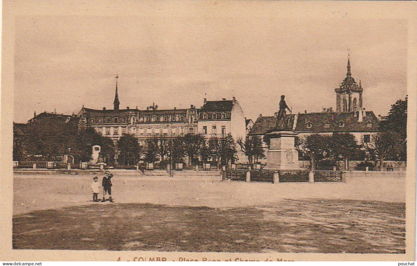 TE 21-(68) COLMAR - PLACE RAPP ET CHAMP DE MARS  - 2 SCANS - Colmar