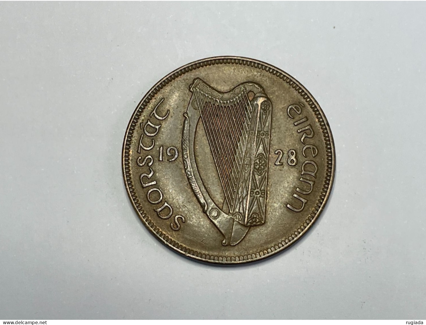 1928 Eire Ireland Penny 1d Coin, AU About Uncirculated - Irlanda