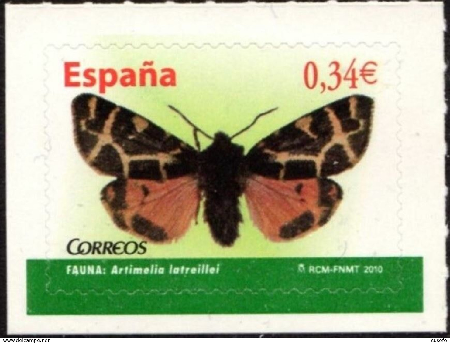 España 2010 Edifil 4533 Sello ** Fauna Mariposa Butterfly Artimelia Latreillei Michel 4475 Yvert 4180 Spain Stamp Timbre - Nuovi