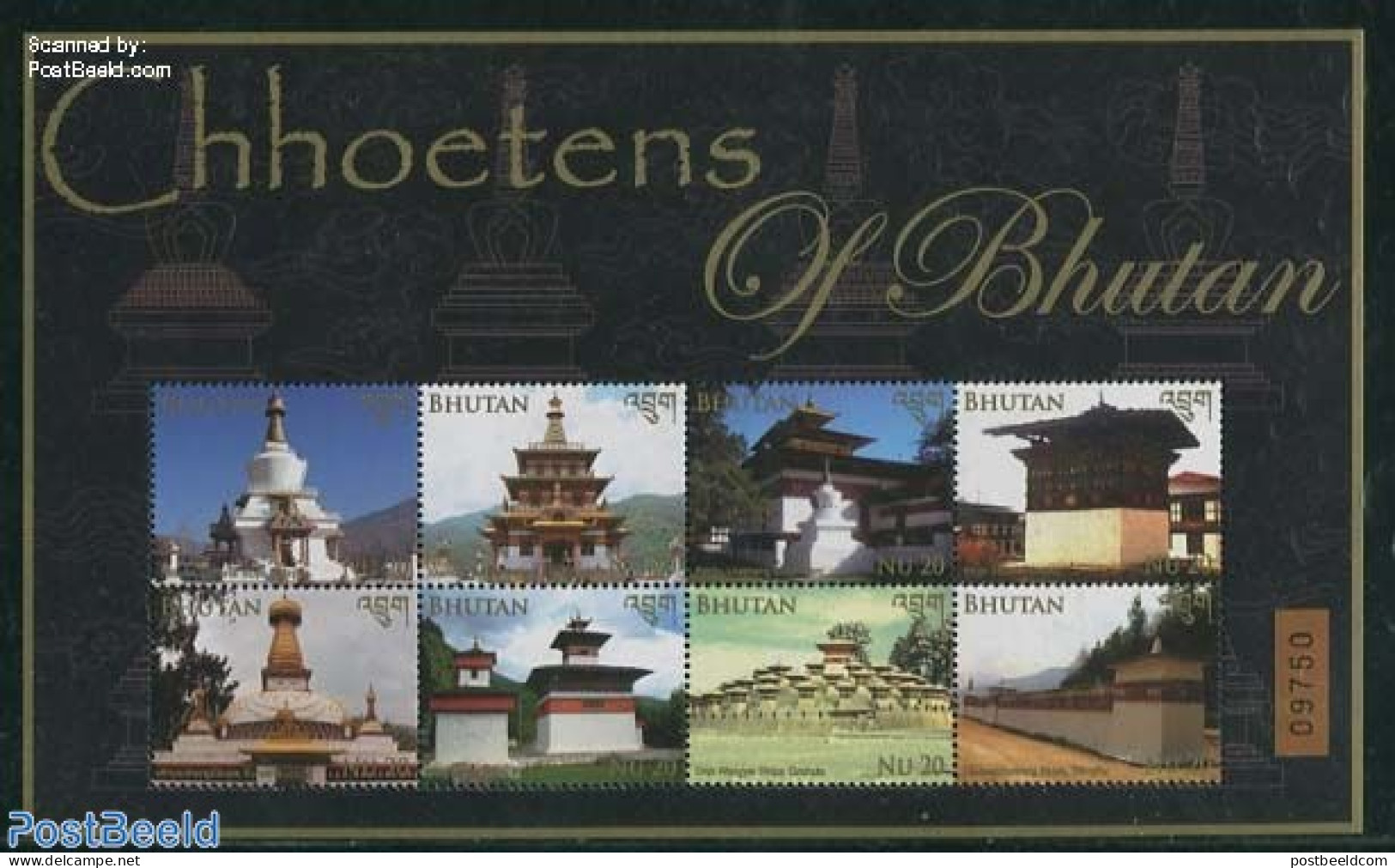 Bhutan 2014 Chhoetens Of Bhutan 8v M/s, Mint NH, Religion - Religion - Bhoutan