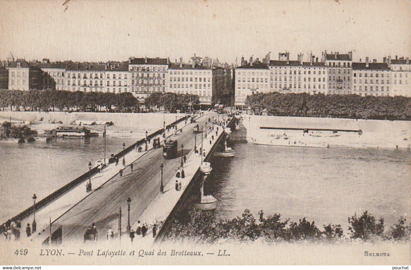 TE 22-(69) LYON - PONT LAFAYETTE ET QUAI DES BROTTEAUX - 2 SCANS - Sonstige & Ohne Zuordnung