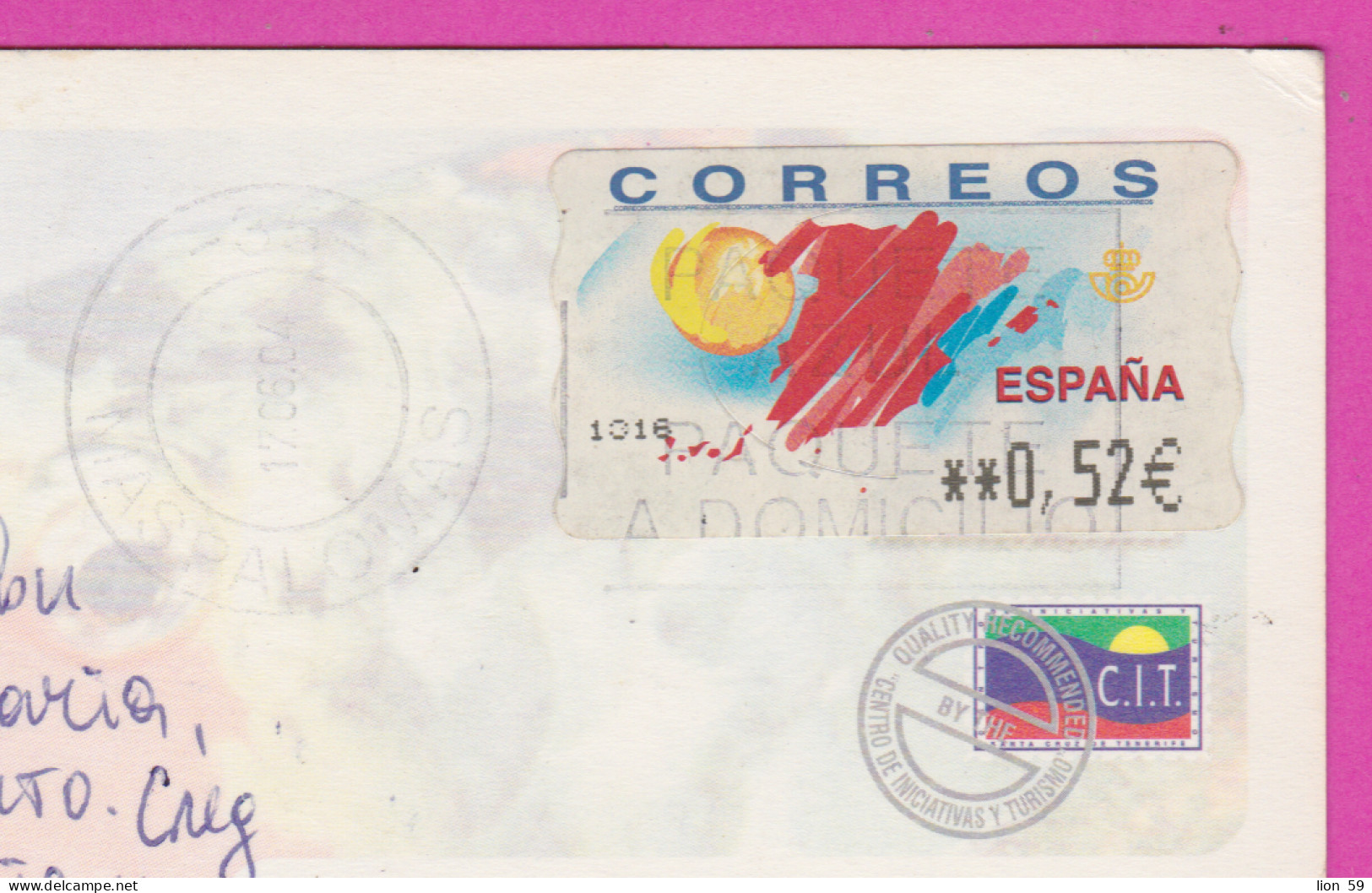 293758 / Spain - Urbanizacion , Playa Y Maspalomas Gran Canaris PC 2004 USED **0.52 € Stamps Franking Labels , Flamme... - Brieven En Documenten