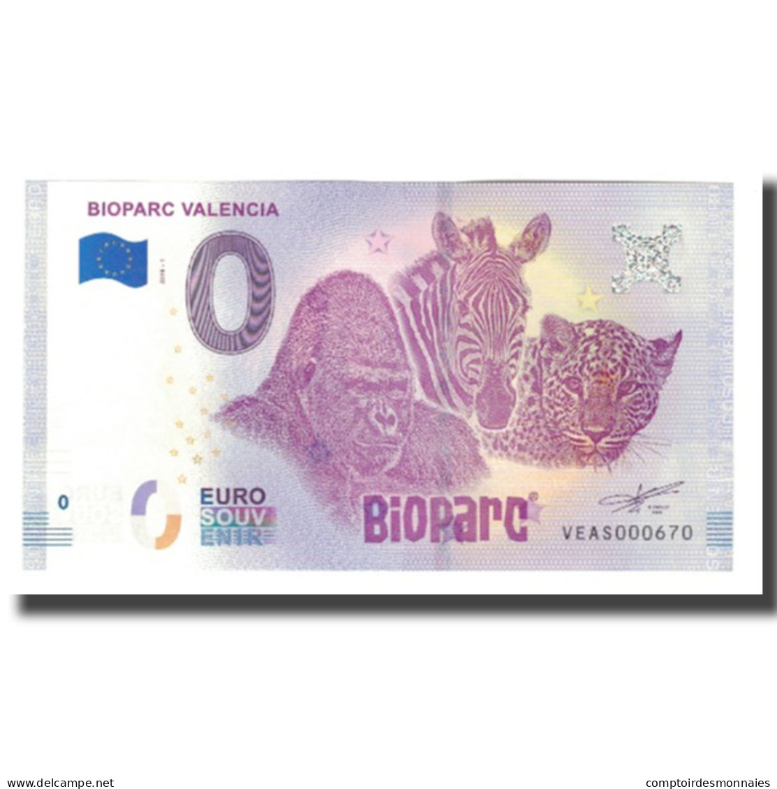 Espagne, Billet Touristique - 0 Euro, Spain - Valencia - Bioparc - Parc - Autres & Non Classés