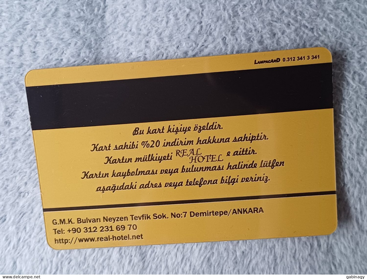 HOTEL KEYS - 2579 - TURKEY - REAL HOTEL - Hotel Keycards