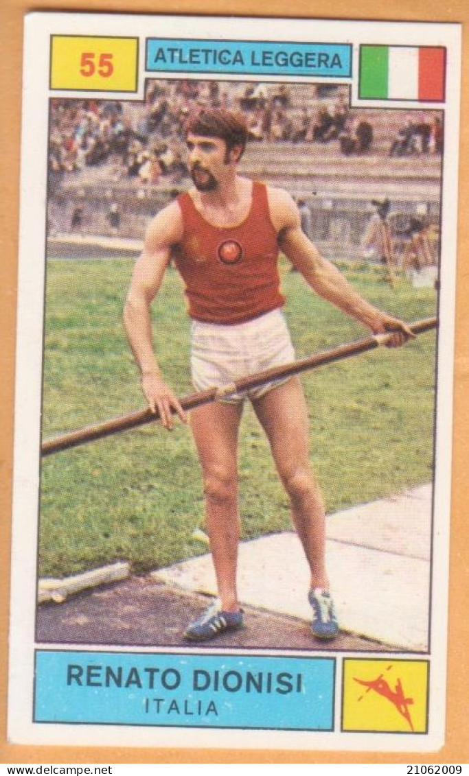 55 ATLETICA LEGGERA - RENATO DIONISI, ITALIA ITALY - FIGURINA PANINI CAMPIONI DELLO SPORT 1969-70 - Leichtathletik