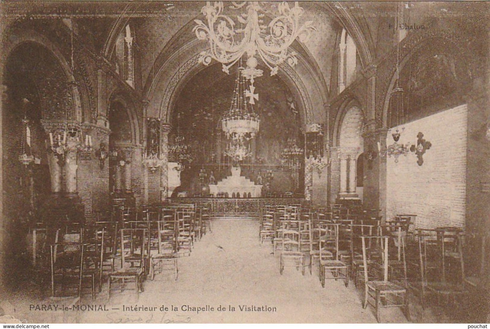 TE 23-(71) PARAY LE MONIAL - INTERIEUR DE LA CHAPELLE DE LA VISITATION - 2 SCANS - Paray Le Monial