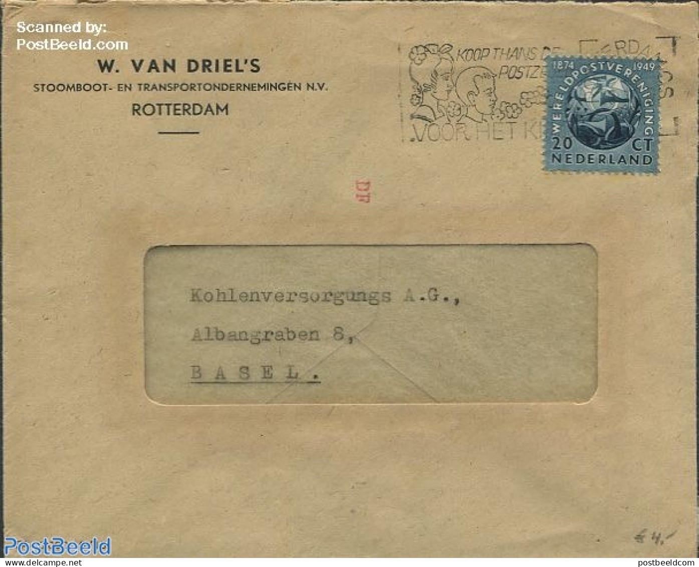 Netherlands 1949 Cover With Nvhp No.543, Postal History - Covers & Documents