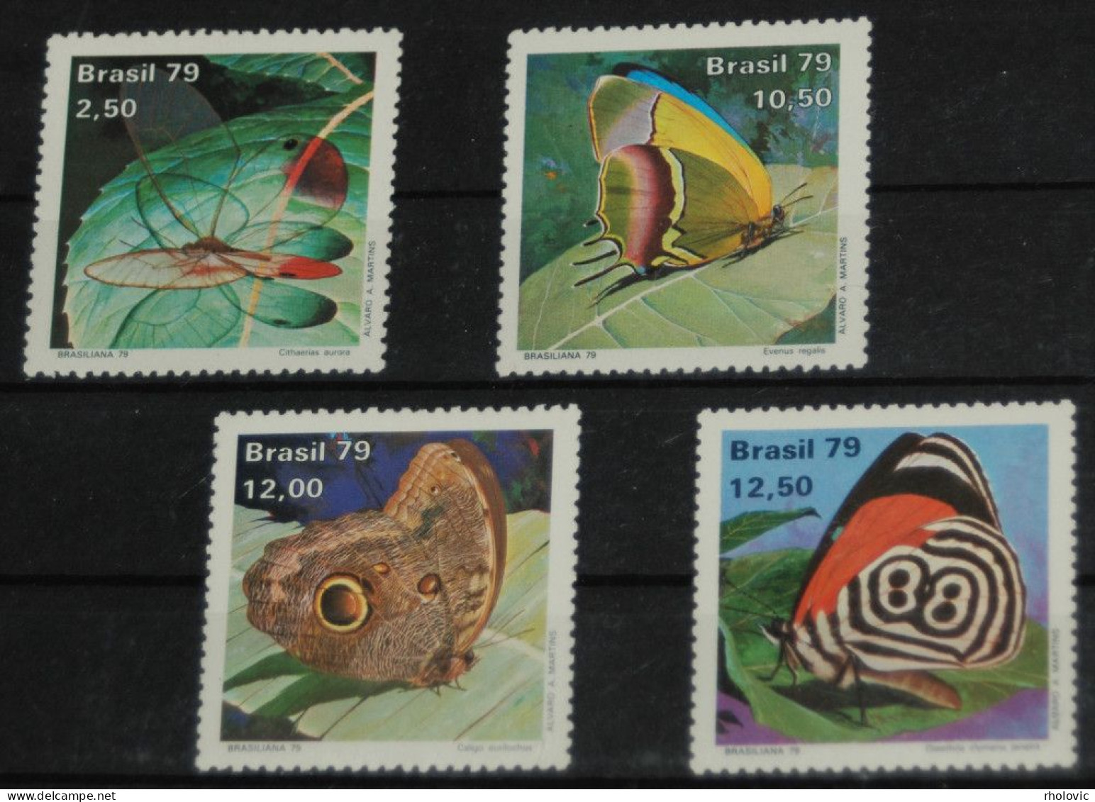 BRAZIL 1979, Butterflies, Insects, Fauna, Mi #1716-9, MNH** - Papillons