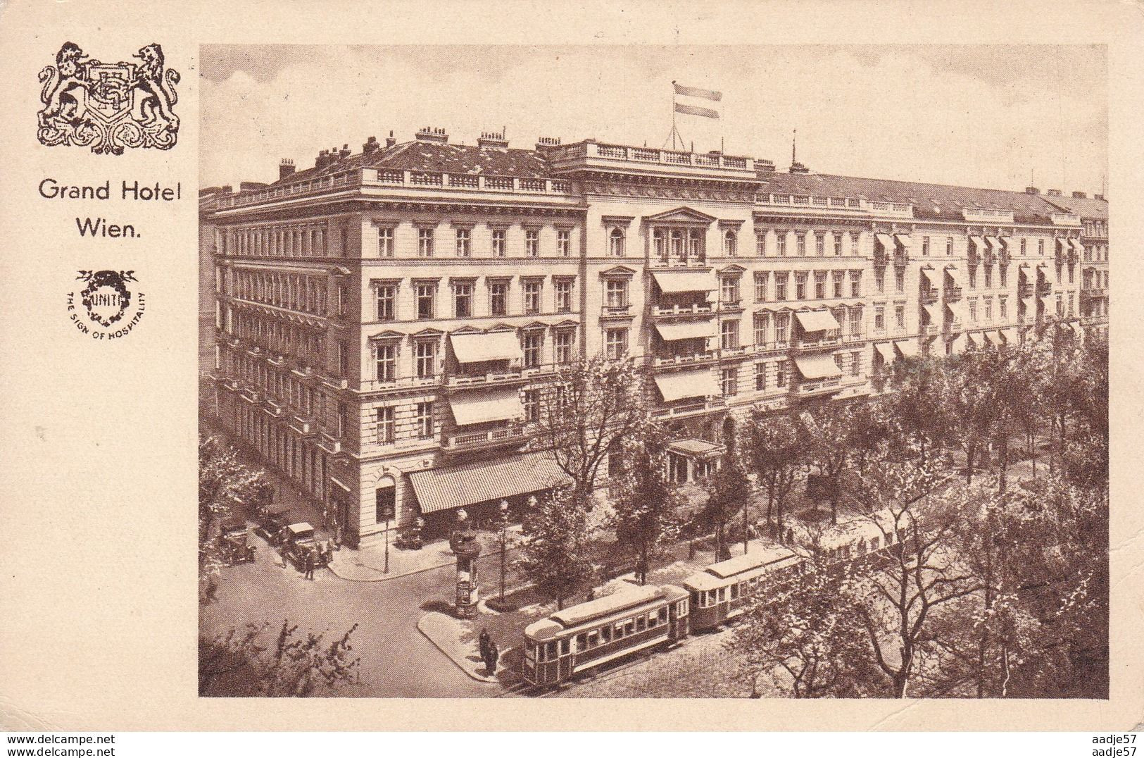 Austria Oostenrijk Wien Grand Hotel Wien Tramway 1936 - Trains