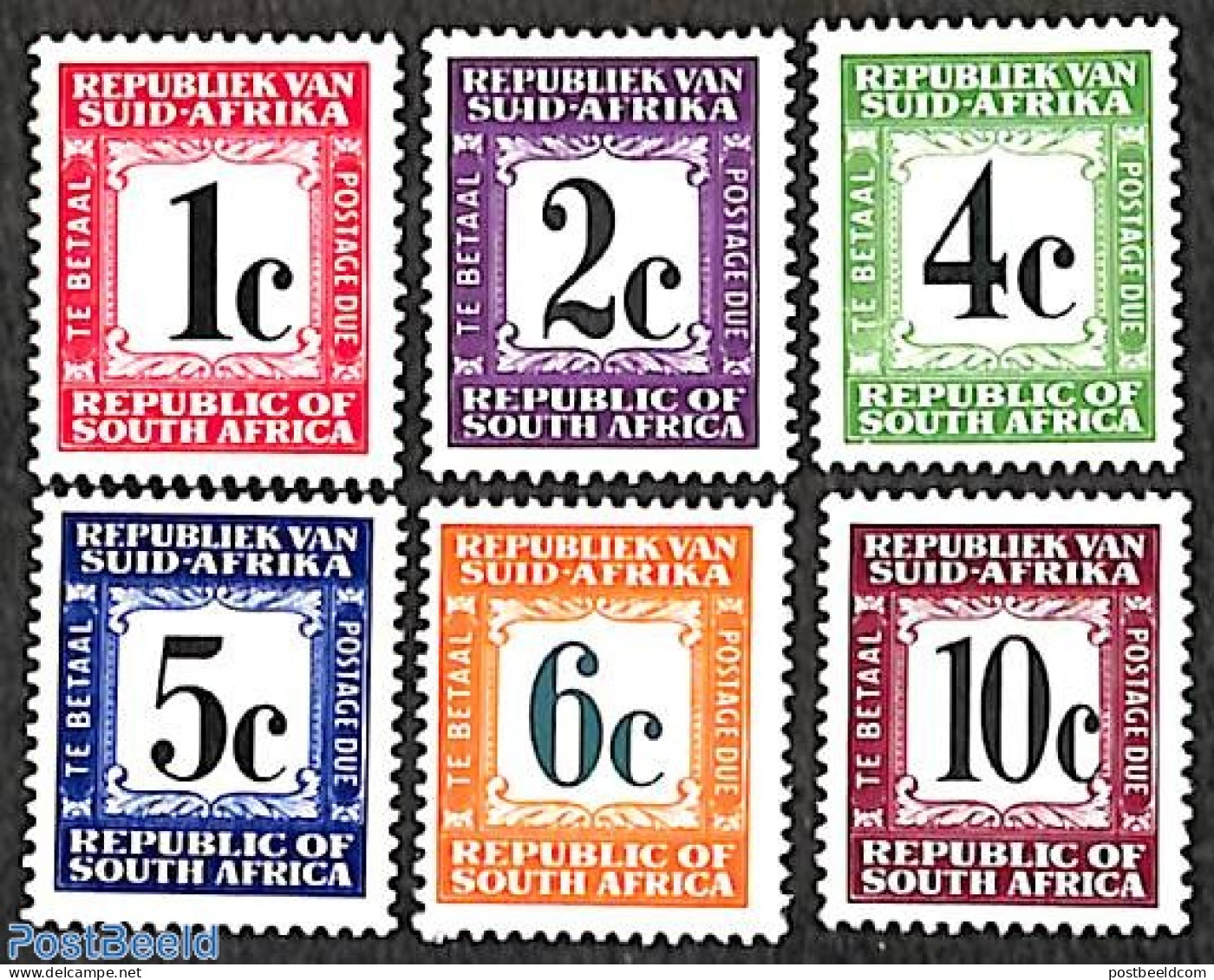 South Africa 1968 Postage Due 6v, Mint NH - Sonstige & Ohne Zuordnung