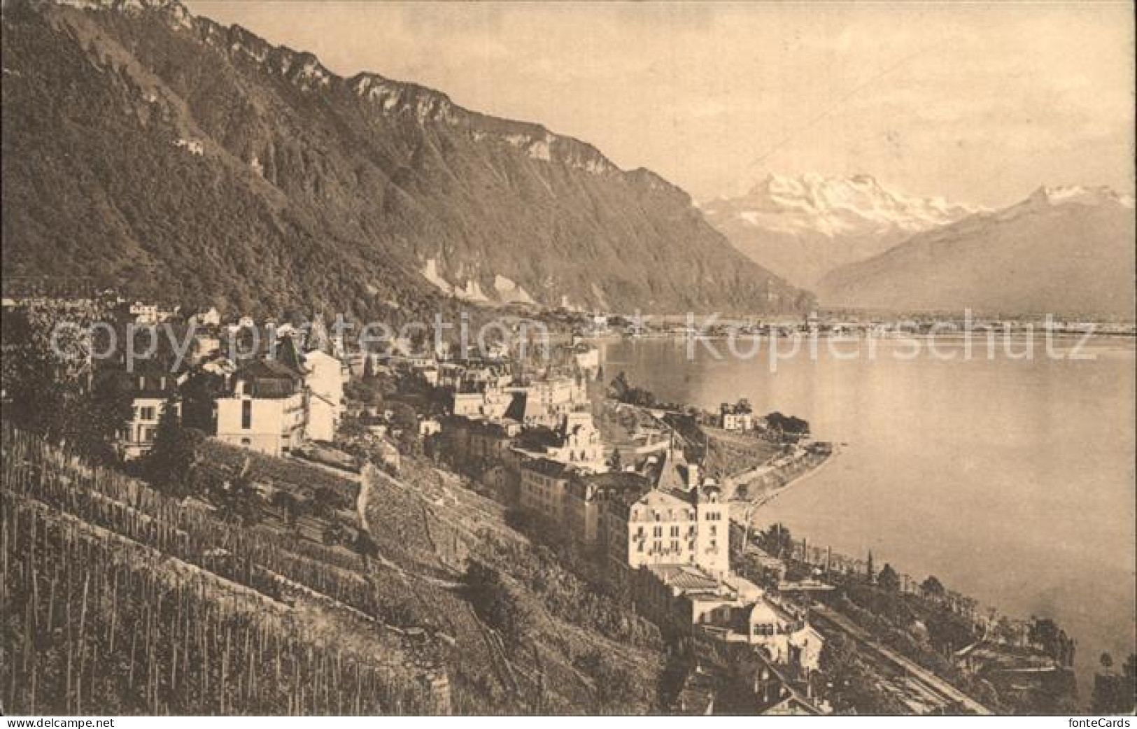 12321142 Territet Panorama Lac Leman Dents Du Midi Genfersee Alpen Territet - Sonstige & Ohne Zuordnung