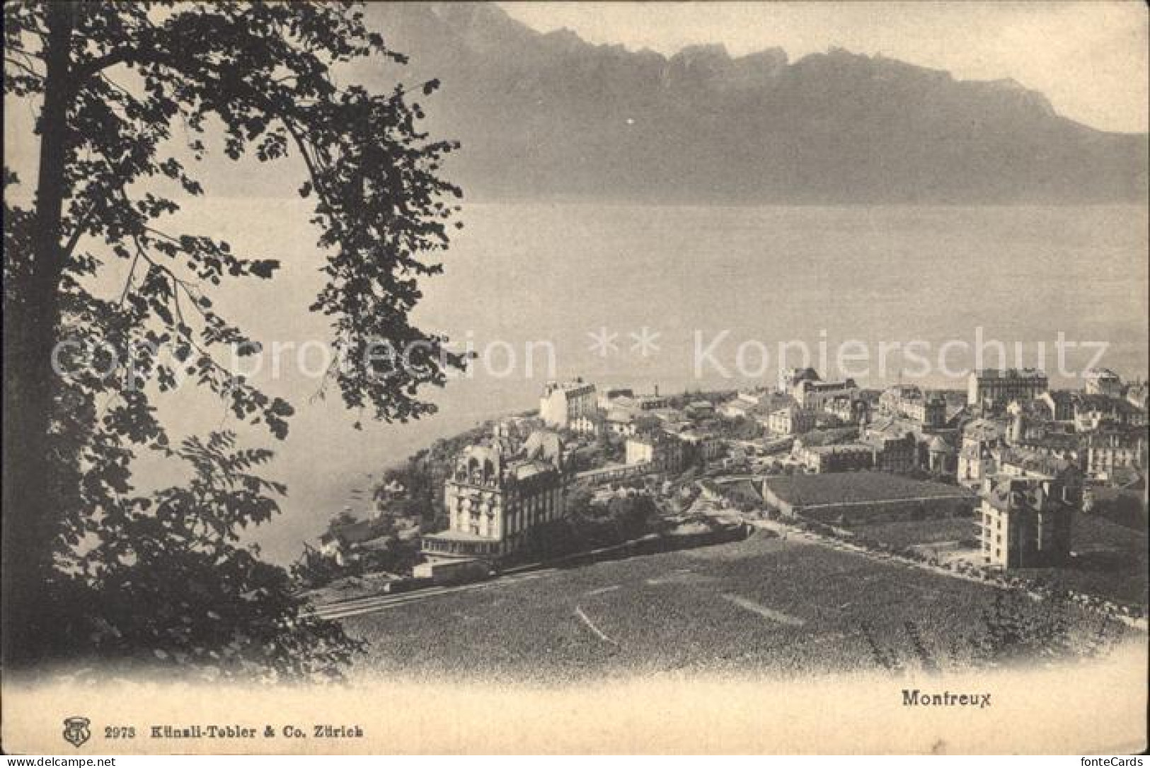 12321132 Montreux VD Panorama Lac Leman Et Les Alpes Genfersee Alpen Montreux - Sonstige & Ohne Zuordnung