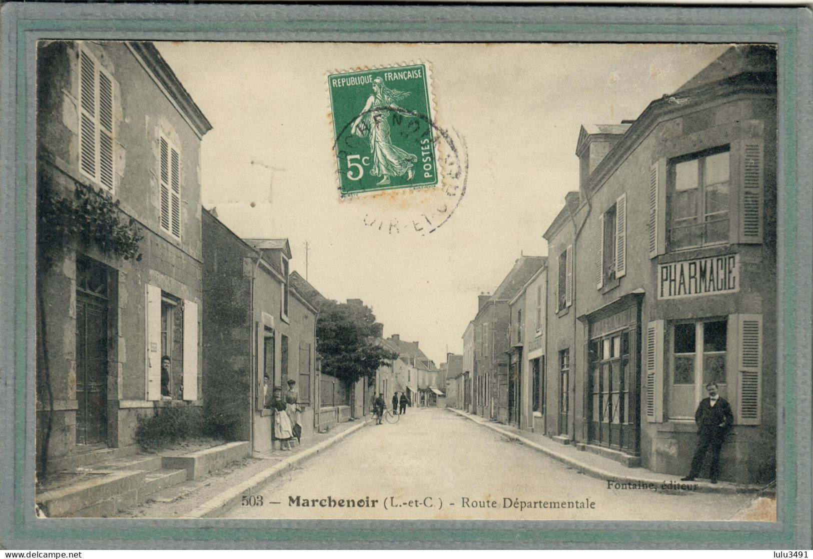 CPA (41) MARCHENOIR - Aspect De La Pharmacie à L'angle De La Route Départementale En 1910 - Marchenoir