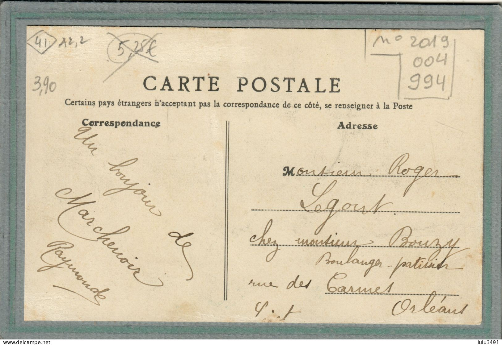 CPA (41) MARCHENOIR - Aspect De La Pharmacie à L'angle De La Route Départementale En 1910 - Marchenoir