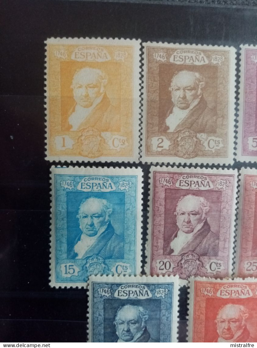 ESPAGNE. 1930. Centenaire Mort De GOYA.  N° 412 à 428 + Lettre Express N°8. NEUFS ++. Côte YT 2020 : 48,25 € - Unused Stamps