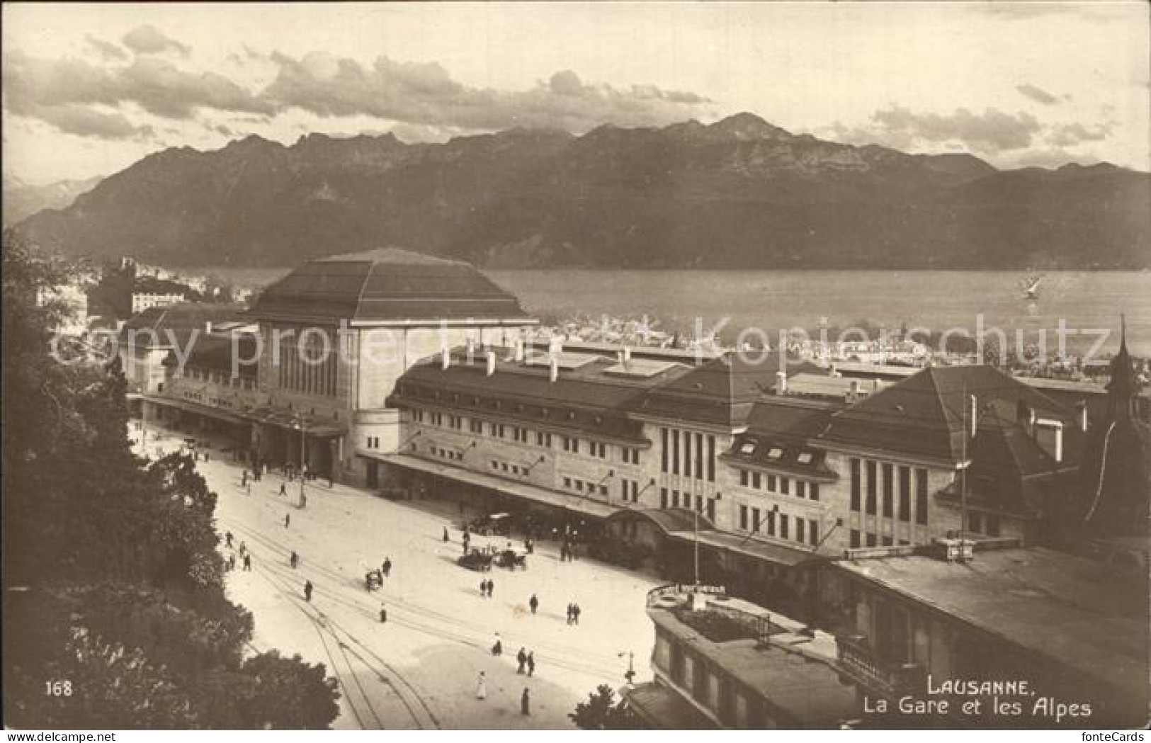 12321112 Lausanne VD La Gare Lac Leman Alpes Bahnhof Genfersee Alpen Lausanne - Sonstige & Ohne Zuordnung