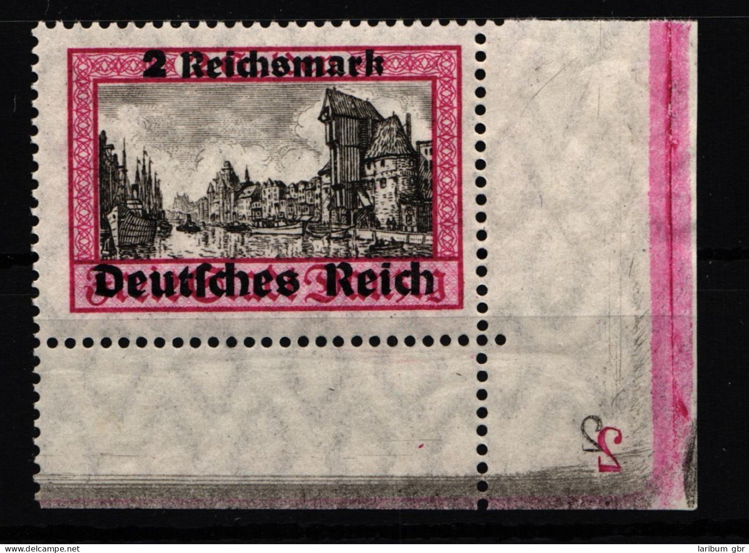 Deutsches Reich 759 Postfrisch Eckrand Mit Plattennummer (am Rand Falz) #HB838 - Sonstige & Ohne Zuordnung