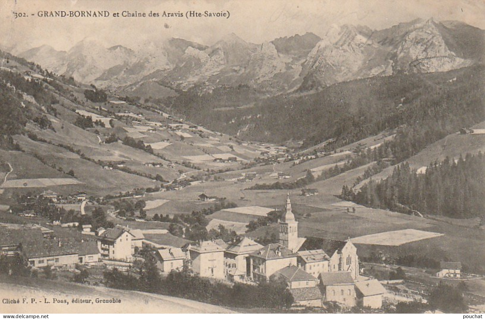 TE 26-(74) GRAND BORNAND ET CHAINE DES ARAVIS - L' EGLISE - 2 SCANS - Other & Unclassified