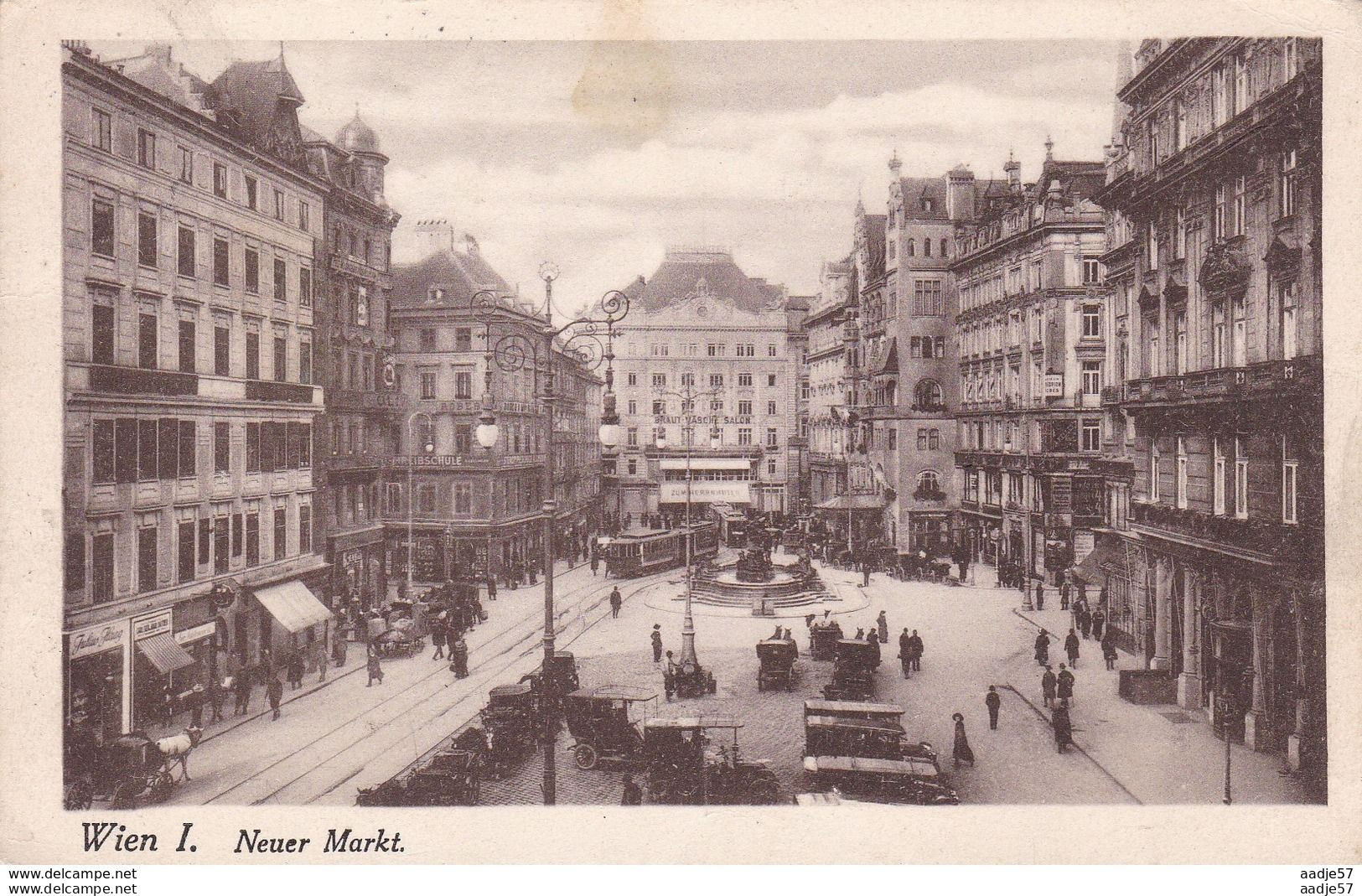 Austria Oostenrijk Wien I. Neuer Markt Tramway 1927 - Treinen